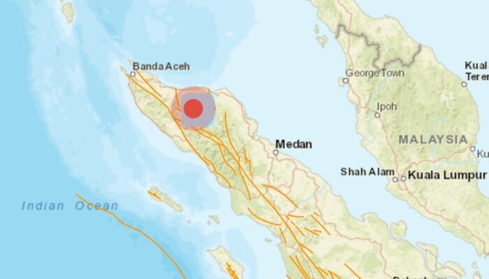 Gempa Magnitudo 3,0 Guncang Bener Meriah Aceh Sore Ini