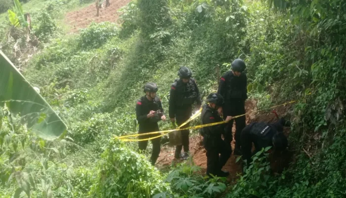 Tim Jibom Brimob Polda Sumbar Musnahkan Mortir Temuan Warga di Mungka