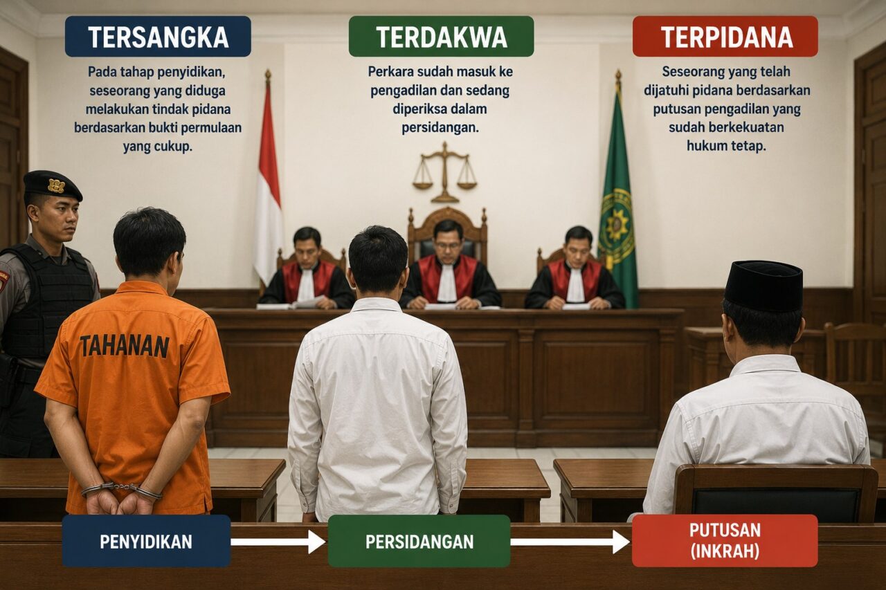 Beda tersangka,terdakwa dan terpidana