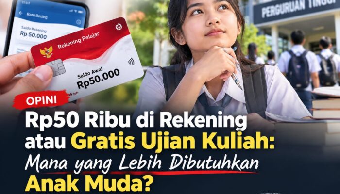 Rp50 Ribu di Rekening atau Gratis Ujian Kuliah: Mana yang Lebih Dibutuhkan Anak Muda?