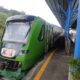 Kereta api menjadi salah satu moda transportasi penting di Pulau Sumatra.